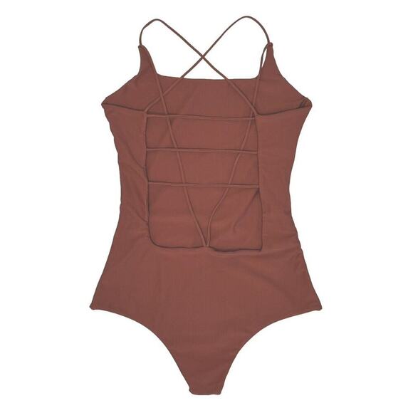 MIKOH KILAUEA One Piece Terracotta Clay Swimsuit Bathing Suit Sz Small NEW! - Picture 6 of 10